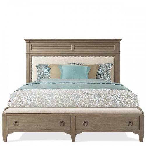 Myra Upholstered Bed W/ Storage Footboard