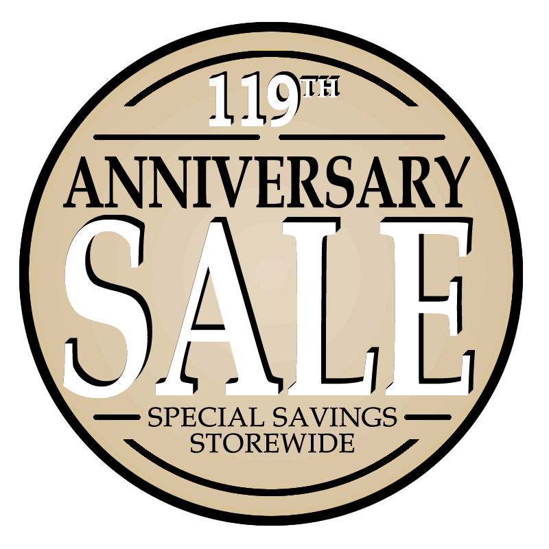 119th Anniversary Sale Banner